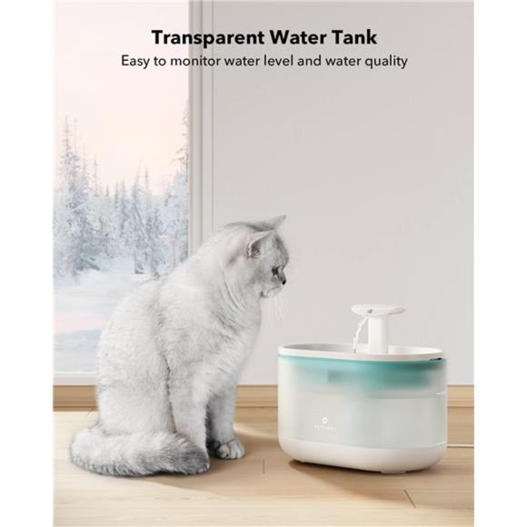 PETLIBRO Cat Water Fountain,71fl oz/2.1L Ultra Quiet Pet Water Fountain forCats - Picture 4 of 5